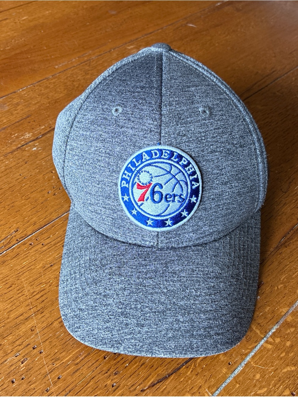 NBA Philadelphia 76ers Gray Heather Flexfit Hat